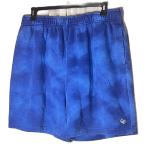 Zelo tie dye fleece size XXL shorts blue drawstring waist